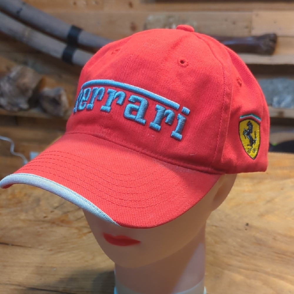 Ferrari Red Cap with Blue and Yellow Details
